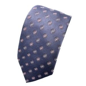 Thomas Pink Men's 100% Silk Tie Woven Polka Dot Design Made in Morroco 59"